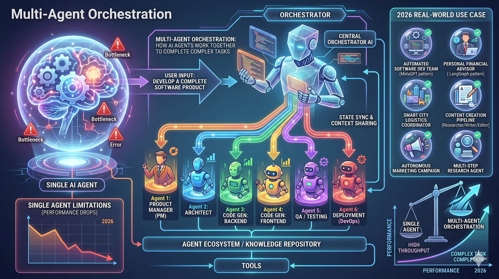 Multi-Agent Orchestration: How AI Agents Work Together to Complete Complex Tasks